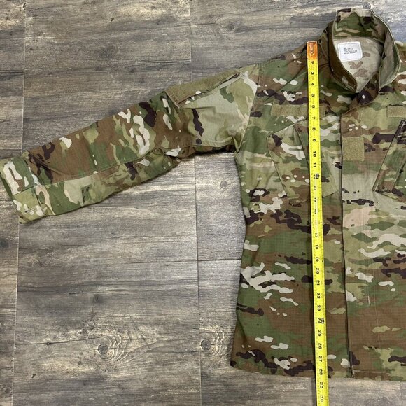 Army Comabt Uniform Coat Unisex Size Small-LONG Camo Camoflauge Full Zip - Picture 7 of 10